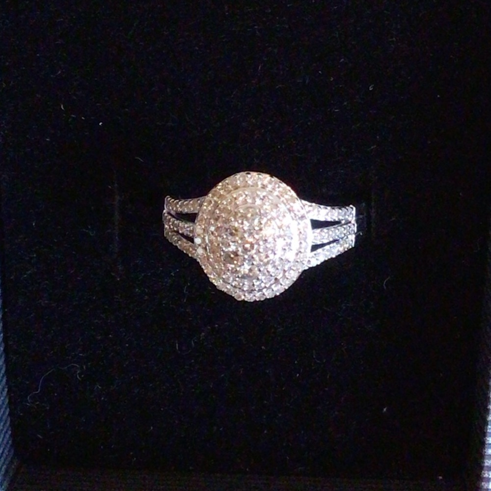 Sterling Silver White Diamond Ring